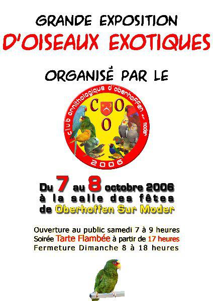 Exposition d'oiseaux exotique du COO, 2006, club ornithologique de Oberhoffen sur moder